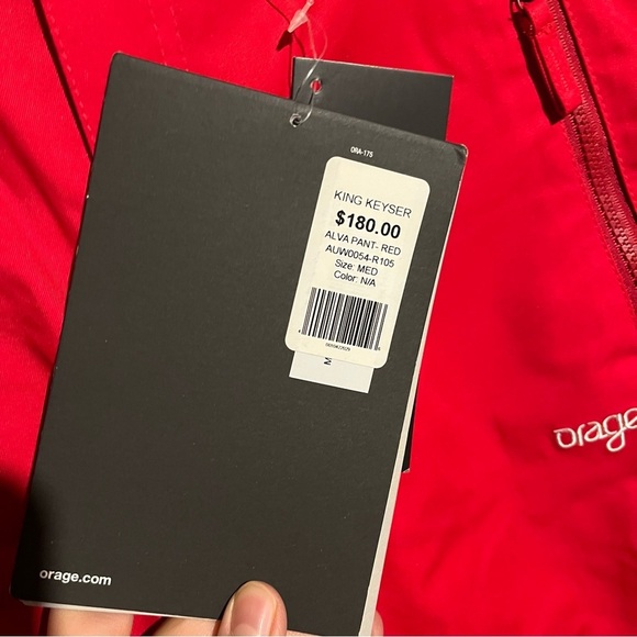 ORAGE King Keyser Alva Red Insulated Prime 10 Snowboard Snow Ski Pants Sz M - Picture 4 of 12